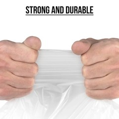 Ultrasac 39 Gallon 1.0 Mil Clear Drawstring Trash Bags – 33 X 40 – Pack Of 70 –