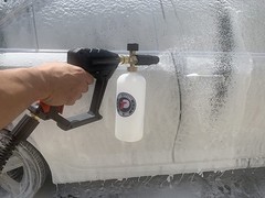 Tool Daily Short Pressure Washer Gun with Foam Cannon, 1/4 Black, Red, White