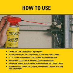 Stanley T240 All Purpose Multi Spray Corrosion Inhibitor Lubricant 11 oz 2 Pack