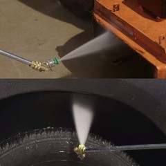 M MINGLE Gutter Cleaner Attachment, Pivoting Coupler for 240 Degree Rotation