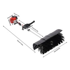 52cc Handheld 2.3HP Gas Power Sweeper Broom Lawn Driveway Walkway Snow Clean EPA