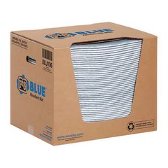 Pig Blu106 Sorbent Pad, 17 Gal, 15 In X 19 In, Universal, Blue, Fibers
