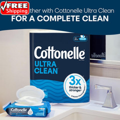 Cottonelle Fresh Feel Flushable Wet Wipes, Adult Wet Wipes, 16 Flip-Top Packs, 4
