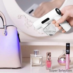 Portable Electric Spray Gun W/ Blue Light Rechargeable Fine Mist For Home Travel