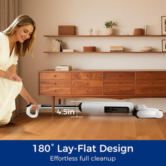 Wet Dry Vacuum Mop, 180°Lay-Flat Cordless Mop All in HCLA3Pro, Whtie