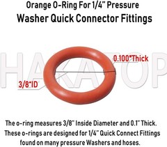 HAKATOP (100pk) New Pressure Washer O-Rings Mix(50+50) 100 Pack, Mix Color