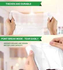 FORID Clear Trash Bags, 8 Gallon Garbage Bags, Wastebasket Bin Liners 220 Cou…