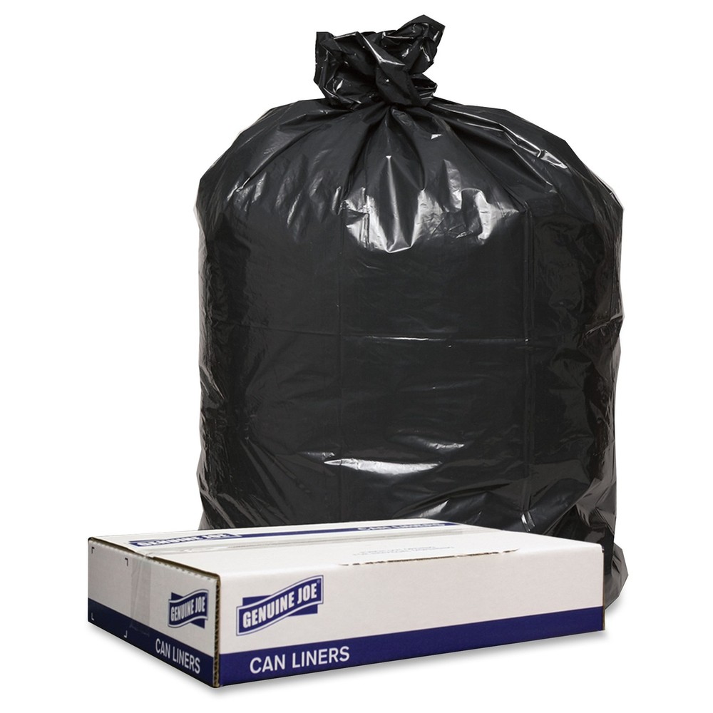 Genuine Joe GJO98211 Trash Can Liners 43×47 1.6 Mil Black 1000/carton
