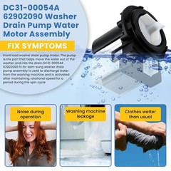 DC31-00054A Washer Drain Pump by AMI PARTS Replaces DC31-00016A Black