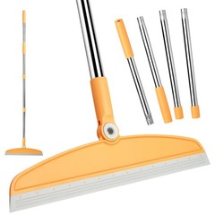 XXFLOWER Silicone Air Broom,Multifunction Broom with Long Gray Yellow