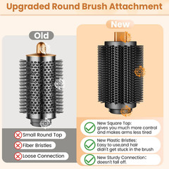 PUREGUST Upgraded Large Round Volumizing Brush for Dyson Airwrap Large, Gold
