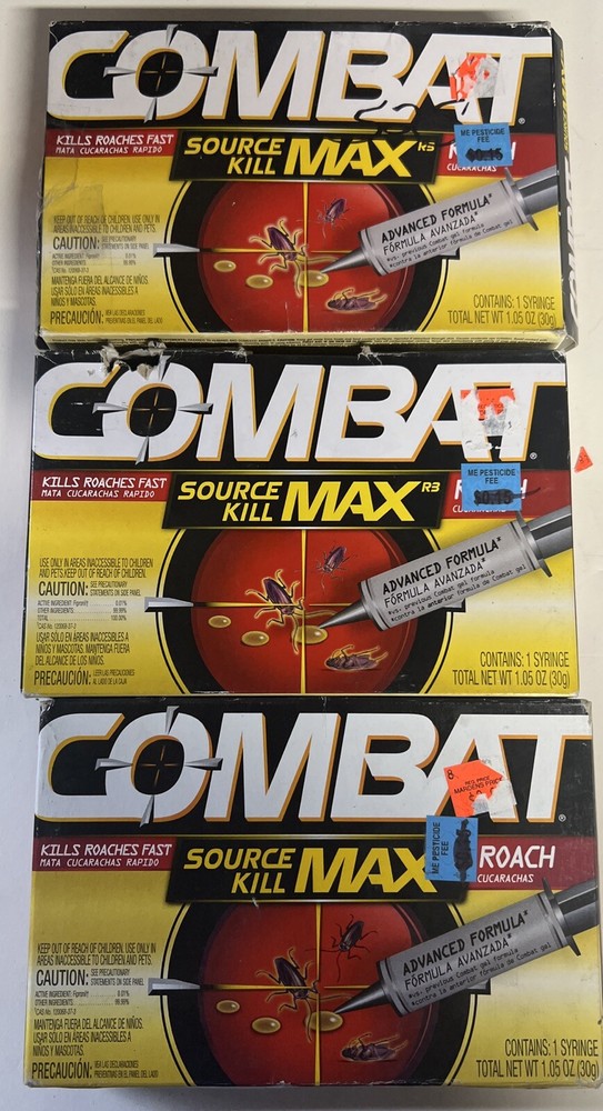 (3) Combat Max Roach Killer Syringe 1.05 Oz
