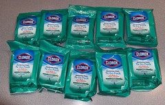 10× Clorox Disinfecting Wipes on the Go Bleach Free Wipes, Fresh Scent, 9 Ct