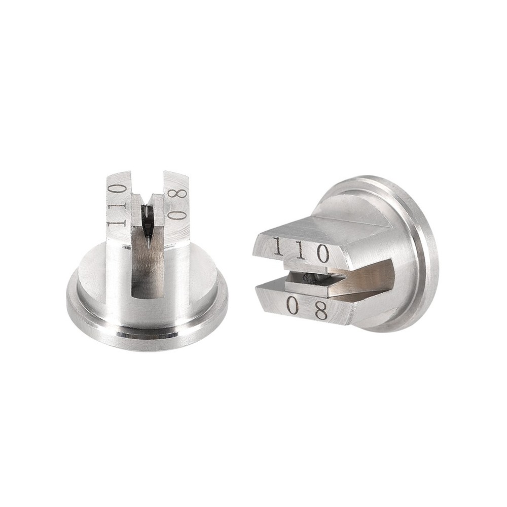 2Pcs Flat Fan Spray Tip 110 Degree Stainless Steel Nozzle 1.8mm Orifice Dia