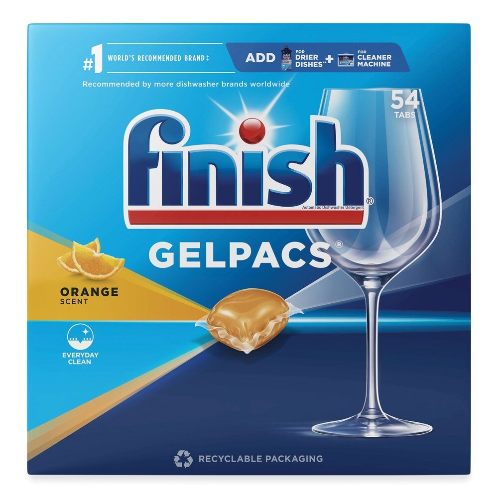 FINISH 81181 Dish Detergent Gelpacs – Orange Scent New