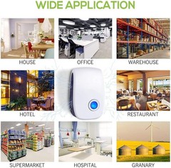 2026 Upgraded Ultrasonic Repellent, Electronic Plug in Indoor Pest white