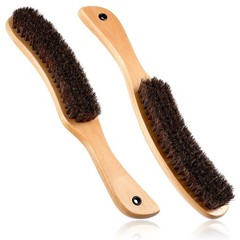 Patelai 2 Pcs Felt Hat Brush Wooden Cowboy Horse Hair for Wood