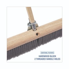 Boardwalk Floor Brush Head, 3″ Gray Flagged Bristles, 36″ Brush, 2/Pack
