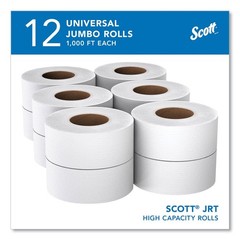 Scott 07805 Essential 2-Ply JRT Jumbo Roll Bathroom Tissue (12 Rl/Ct) New