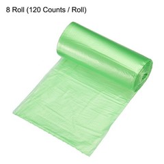 8 Rolls / 240 Counts Small Trash Bags 0.5 Gallon Garbage Bags Green