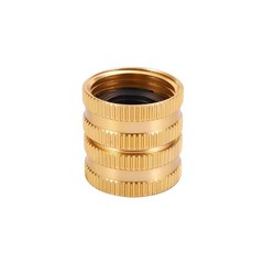 Metal Garden Hose to Fitting Connect, Double Female Quick 2FML, Gold
