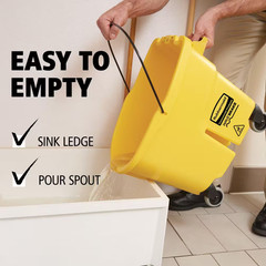 Wavebrake 35 Qt. Plastic Mop Bucket with Wringer