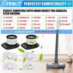 WZ240 filter replacement for Shark Pet Cordless Stick Vacuum WZ250…