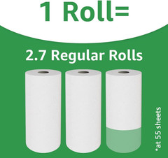 2-Ply Flex-Sheets Paper Towels, 12 Basics Rolls = 32 Regular Rolls, Everyday …