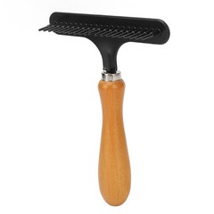 Premium Wooden Handle Pet Grooming Rake For Cats And Dogs Premium