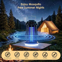 Cordless Bug Zapper4200V RechargeableWaterproof Mosquito Fly Trap Indoor Outdoor
