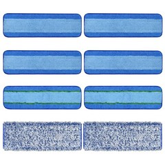 8 Pack Microfiber Cleaning Pad for Bona, 4+2+2blue&grey