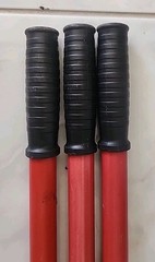 ABCO ct 08006 Commercial Mop Pole Handle 54″ x 1″ Red Set Of 3 Grease Beater