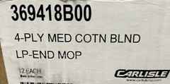 12-Pack, CARLISLE 369418B00 4-Ply MD Cotton Blend Looped End Mop Food Service