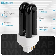 BlueStars 6-Pack 7W 41050 Replacement UV Light Bulbs for Indoor DynaTrap Uv