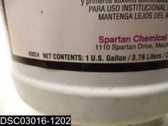 QTY=1 Gallon: 302404 Spartan Fast Acting Defoamer 753727015160