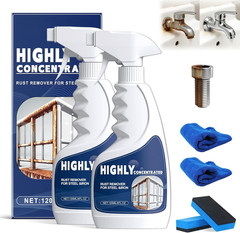 2Pcs Heavy Duty Rust Removal for Metal,Highly Concentrated Steel Rust Remover,Po
