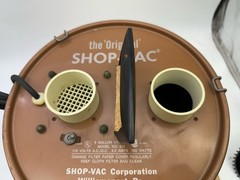Vintage Original Shop-Vac Wet Dry Model 5 Gal USA Brown Metal Can Model 222 MCM