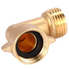 Sanpaint 2 Pack Garden Hose Elbow Connector 90 Degree, 3/4″ 3/4 inch, Brass