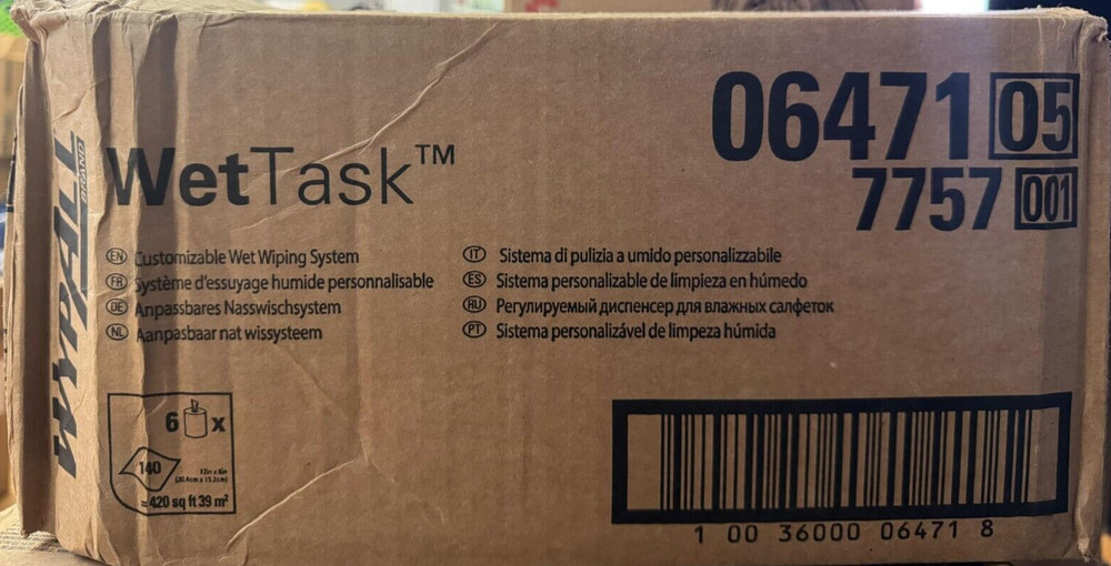 Wypall Brand WetTask Customizable Wet Wiping System 06471 ~ 6PK ~FAST SHIP ~READ