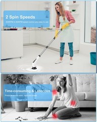Leebein Electric Spin 4 inches (L) x 4 (W) x 54 (H), White