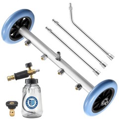RIDGE WASHER Pressure Washer Undercarriage 16 Inch+Foam Cannon, Silver