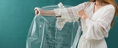 Hanging Vacuum Sealer Storage Space Saver Bags for Clothes, Suits, Coats or