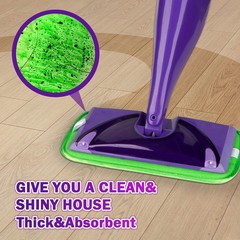 Orighty Reusable Mop Pads Compatible with Swiffer WetJet – Pack of 2, Green