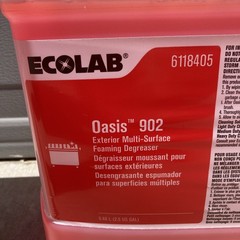 ECOLAB Oasis 902 Exterior Multi-surface Foaming Degreaser 2.5 Gallon 6118405