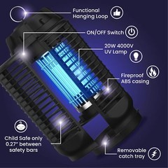 LiBa Electric Bug Zapper – Powerful 4000V Grid, Indoor & Outdoor Insect Killer w