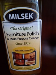 Milsek Furniture Polish and Cleaner with Lemon & Orange Oil Two 12 Oz Bottles