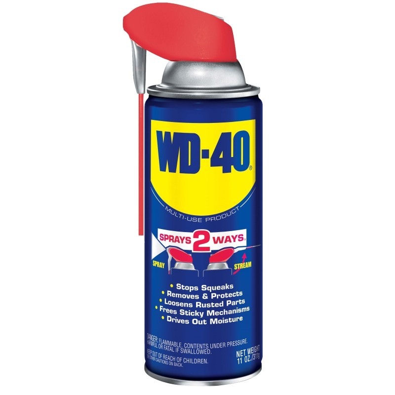 WD-40 SMART STRAW 490040 Lubricant, Multi-Purpose, Light Amber, 11 oz Aerosol Ca