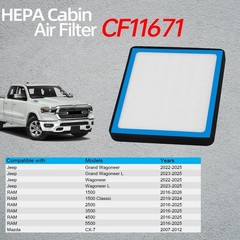 CF11671 Cabin Air Filter HEPA Air Conditioner with Activated Carbon Replaceme…