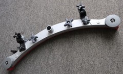 SQUEEGEE ASSEMBLY, UNKNOWN BRAND, 28″ WHEEL-TO-WHEEL, 10.25″ MOUNTING SCREWS