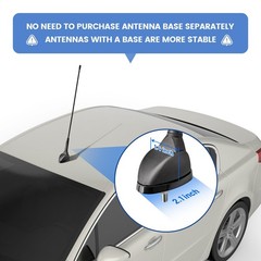 Anina 16 Inch AM/FM Universal Top/Side Mount Antenna for Vehicle Truck Boat ATV